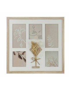 Photo frame White Brown Mango wood World Map 22,3 x 28 x 1,5 cm (6 Units) | Tienda24 Tienda24.eu