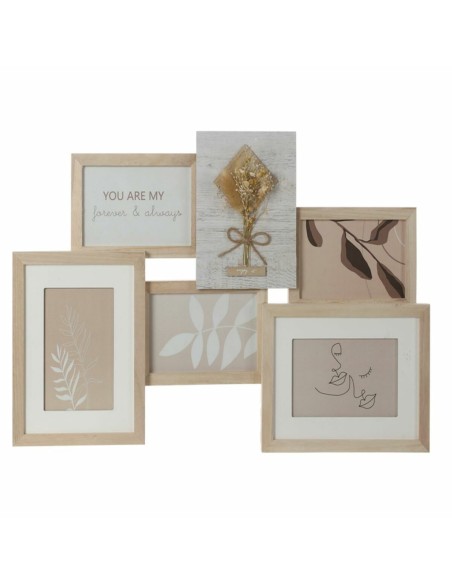 Moldura de Fotos DKD Home Decor 54 x 2,4 x 36,7 cm Cristal Natural Shabby Chic | Tienda24 Tienda24.eu