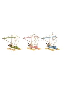 Statua Decorativa DKD Home Decor 32,5 x 20,5 x 24 cm Azzurro Rosa Verde Vintage (3 Pezzi) da DKD Home Decor, Soprammobili - R...