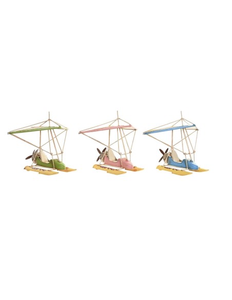 Decorative Figure DKD Home Decor 32,5 x 20,5 x 24 cm Blue Pink Green Vintage (3 Pieces) | Tienda24 Tienda24.eu