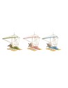 Decorative Figure DKD Home Decor 32,5 x 20,5 x 24 cm Blue Pink Green Vintage (3 Pieces) | Tienda24 Tienda24.eu