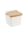 Sucrier DKD Home Decor 12 x 12 x 11,5 cm Naturel Porcelaine Blanc | Tienda24 Tienda24.eu