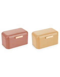 Portapane DKD Home Decor 30,50 x 20,7 x 15 cm Metallo Terracotta Giallo Vintage (2 Unità) da DKD Home Decor, Conservazione di...