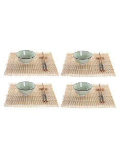 Sushi-Set DKD Home Decor 8 x 5 x 2 cm aus Keramik natürlich Weiß Orientalisch | Tienda24 Tienda24.eu