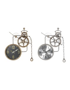 Orologio da Parete DKD Home Decor Ingranaggi Cristallo Ferro 50 x 7 x 62 cm (2 Unità) da DKD Home Decor, Orologi da parete - ...