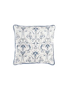 Cuscino DKD Home Decor Azzurro Bianco Quadrato Fiori Neoclassico 45 x 10 x 45 cm da DKD Home Decor, Cuscini decorativi - Ref:...