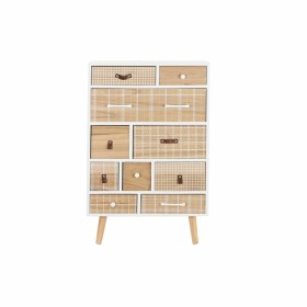 Chest of drawers DKD Home Decor White Natural Wood Paolownia