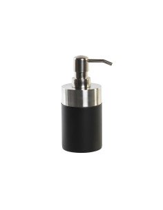 Soap Dispenser DKD Home Decor Silver Black Stainless steel Resin 7 x 7 x 17 cm by DKD Home Decor, Stands and dispensers - Ref...