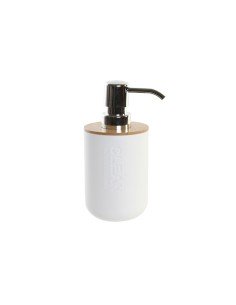 Soap Dispenser DKD Home Decor 7 x 9 x 15,5 cm Natural White polypropylene by DKD Home Decor, Stands and dispensers - Ref: S30...