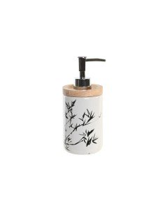 Soap Dispenser DKD Home Decor 8 x 9 x 17,5 cm Black White Stoneware by DKD Home Decor, Stands and dispensers - Ref: S3041724,...