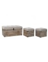 Truhensatz DKD Home Decor Beige Holz Braun Traditionell 80 x 40 x 40 cm | Tienda24 Tienda24.eu