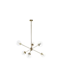 Lámpara de Techo DKD Home Decor 66 x 66 x 60 cm Cristal Dorado Metal 40 W | Tienda24 Tienda24.eu