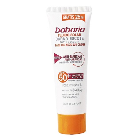 Écran solaire visage SOLAR ADN SENSITIVE Babaria Spf 50 (75 ml) (Unisexe) (75 ml) de Babaria, Filtres solaires - Réf : S05737...