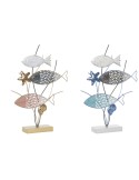 Figurine Décorative DKD Home Decor 39,5 x 8 x 55,5 cm Bleu Corail Multicouleur Spirales (2 Unités) | Tienda24 Tienda24.eu