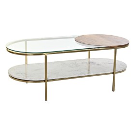 Mesa de Centro DKD Home Decor Glamour Dorado Metal Mármol 116 x