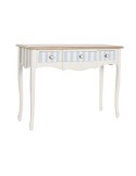 Console DKD Home Decor Céramique Blanc Bleu ciel (110 x 40 x 79 cm) | Tienda24 Tienda24.eu