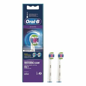 Cabezal de Recambio 3D White Whitening Clean Oral-B D White Whitening Clean (2 pcs) 2 Unidades de Oral-B, Cepillos de dientes...