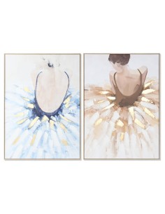 Quadro DKD Home Decor 100 x 4 x 140 cm Ballerina Classica Romantico (2 Unità) da DKD Home Decor, Stampe e quadri su tela - Re...