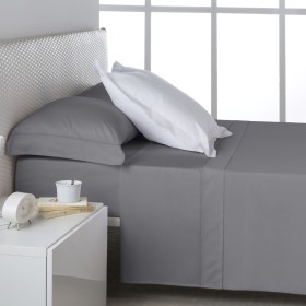 Set di Lenzuola Alexandra House Living Grigio scuro Matrimoniale 4 Pezzi di Alexandra House Living, Lenzuola e federe per cus...