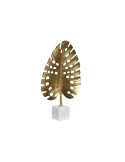 Figurine Décorative DKD Home Decor 28 x 7,5 x 47 cm Doré Blanc Tropical Feuille d'une plante | Tienda24 Tienda24.eu