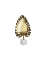 Figurine Décorative DKD Home Decor 28 x 7,5 x 47 cm Doré Blanc Tropical Feuille d'une plante | Tienda24 Tienda24.eu