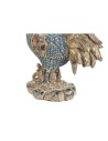 Decorative Figure DKD Home Decor 14,3 x 7,5 x 20 cm Blue Turquoise Rooster Stripped (2 Units) | Tienda24 Tienda24.eu