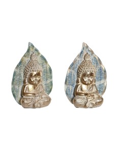 Deko-Figur DKD Home Decor 12,4 x 5,6 x 17,7 cm Blau Buddha türkis Orientalisch Decapé (2 Stück) von DKD Home Decor, Ornamente...