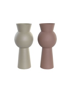 Vaso DKD Home Decor Beige Rosa Ferro 17 x 17 x 40,5 cm (2 Unità) da DKD Home Decor, Vasi - Ref: S3043538, Precio: 72,55 €, De...