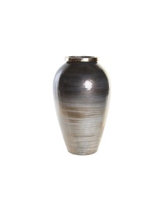 Vaso Cerâmica Prata 23 x 23 x 40 cm | Tienda24 Tienda24.eu