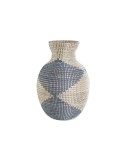 Vase DKD Home Decor Blue Natural Mediterranean 31 x 31 x 50 cm | Tienda24 Tienda24.eu