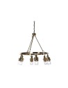 Ceiling Light DKD Home Decor 66 x 66 x 60 cm Crystal Golden Metal 40 W | Tienda24 Tienda24.eu