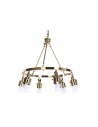 Deckenlampe DKD Home Decor 66 x 66 x 60 cm Kristall Gold Metall 40 W | Tienda24 Tienda24.eu