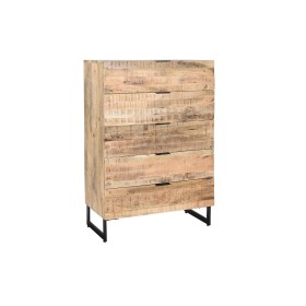Chest of drawers DKD Home Decor Black Natural Metal Mango wood