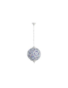 Lampadario DKD Home Decor 28 x 28 x 44 cm Metallo Bianco Multicolore 50 W da DKD Home Decor, Plafoniere - Ref: S3043709, Prec...