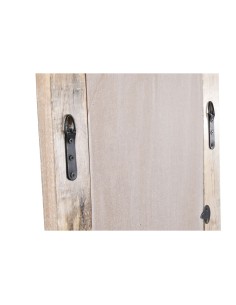 Espejo de pared DKD Home Decor Blanco Madera de mango Rombos