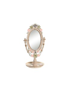 Wall mirror White Natural Crystal Mango wood MDF Wood Vertical Circular 91,5 x 3,8 x 91,5 cm | Tienda24 Tienda24.eu