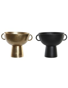 Vaso DKD Home Decor 34 x 28 x 26 cm Nero Dorato Alluminio Moderno (2 Unità) da DKD Home Decor, Vasi - Ref: S3043827, Precio: ...