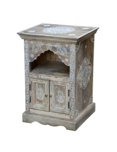 Nightstand Alexandra House Living Blue White 32 x 74 x 46 cm | Tienda24 Tienda24.eu