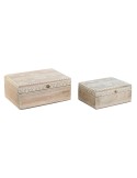 Box-Schmuckkästchen DKD Home Decor 25,5 x 20 x 10,5 cm natürlich Mango-Holz (2 Stück) | Tienda24 Tienda24.eu