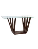 Consolle DKD Home Decor Marrone Trasparente Cristallo Legno di noce 145 x 45 x 75 cm da DKD Home Decor, Tavoli - Ref: S304396...