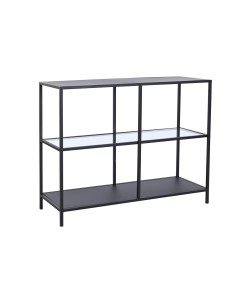 Mesa auxiliar DKD Home Decor Negro Dorado Metal Cristal 60 x 60 x 30 cm | Tienda24 Tienda24.eu