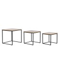 Set mit 3 Tischen DKD Home Decor Schwarz Metall 45 x 45 x 45 cm Holz MDF | Tienda24 Tienda24.eu