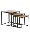 Set mit 3 Tischen DKD Home Decor Schwarz Metall 45 x 45 x 45 cm Holz MDF | Tienda24 Tienda24.eu