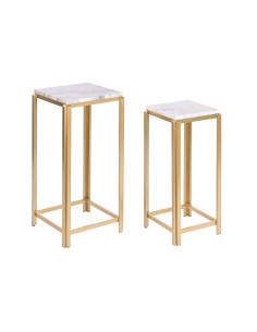 Beistelltisch 31 x 31 x 48 cm Kristall Gold Metall | Tienda24 Tienda24.eu