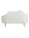 Sofá DKD Home Decor Blanco Mostaza Metal Nubes Scandi 155 x 75 x 92 cm | Tienda24 Tienda24.eu