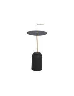 Mesa de apoio DKD Home Decor 41 x 41 x 63,5 cm Preto Dourado Metal Madeira | Tienda24 Tienda24.eu