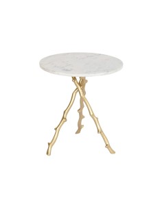 Table d'appoint Rayures Doré Terre cuite Métal 40 x 57 x 40 cm | Tienda24 Tienda24.eu