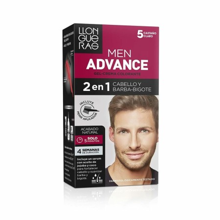 Crema Colorante Llongueras Men Advance Semipermanente 5 - Castano Chiaro (4 pcs) | Tienda24 - Global Online Shop Tienda24.eu