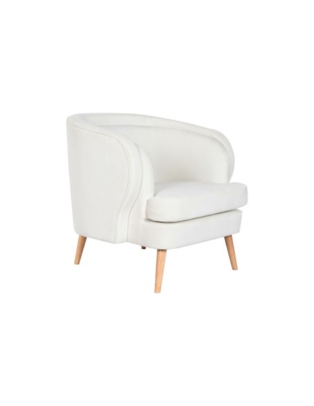 Armchair DKD Home Decor White Natural Wood 91 x 80 x 78 cm | Tienda24 Tienda24.eu