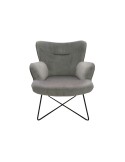 Butaca DKD Home Decor Gris Metal 67 x 81 x 87 cm | Tienda24 Tienda24.eu